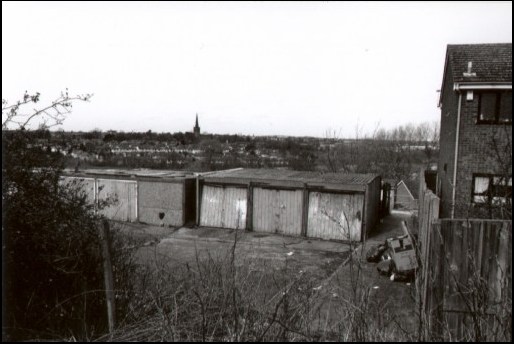 St. Nicolas's tower dominates the local skyline. This view is from the estate to the south of the district